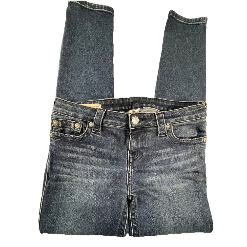 True Religion Halle Women’s Mid Rise Super Skinny Dark Wash Denim Jeans Size 29